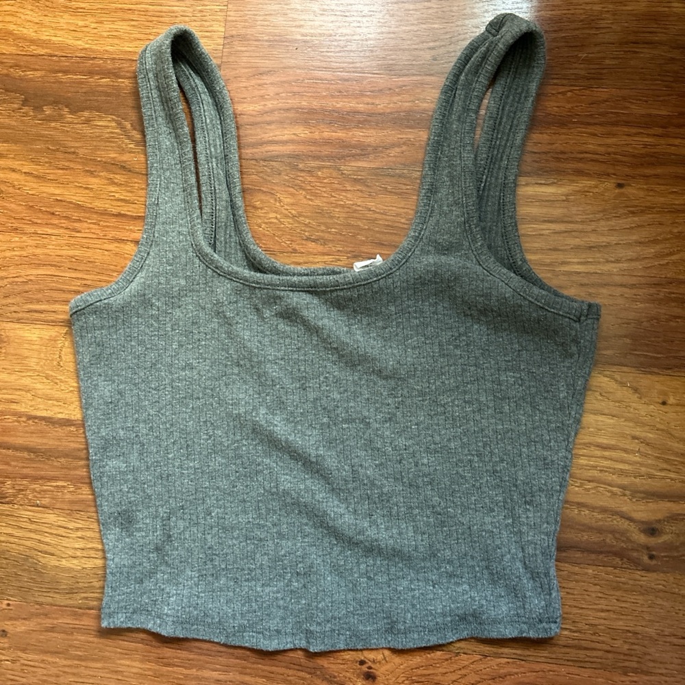 Grey CROPPED TANK